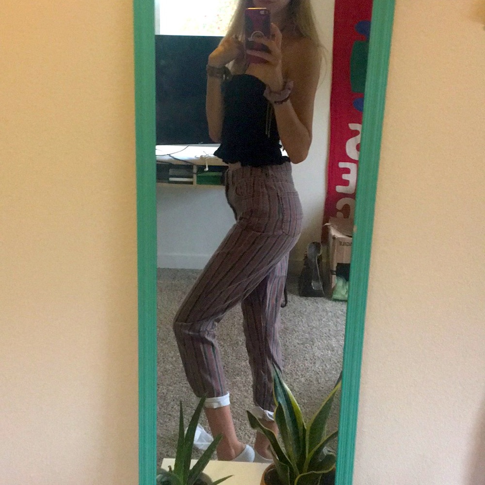 American Eagle Striped Jeans